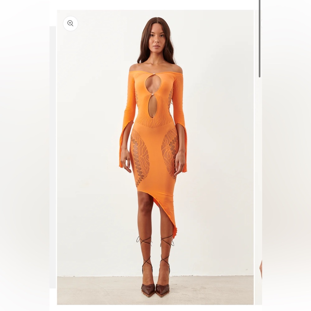 Poster girl charlotte tangerine dress 🍊